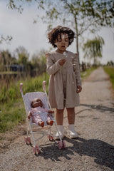 Puppenbuggy aus Metall/ Soft Flowers