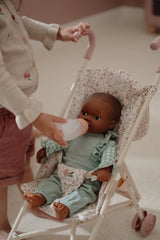 Puppenbuggy aus Metall/ Soft Flowers