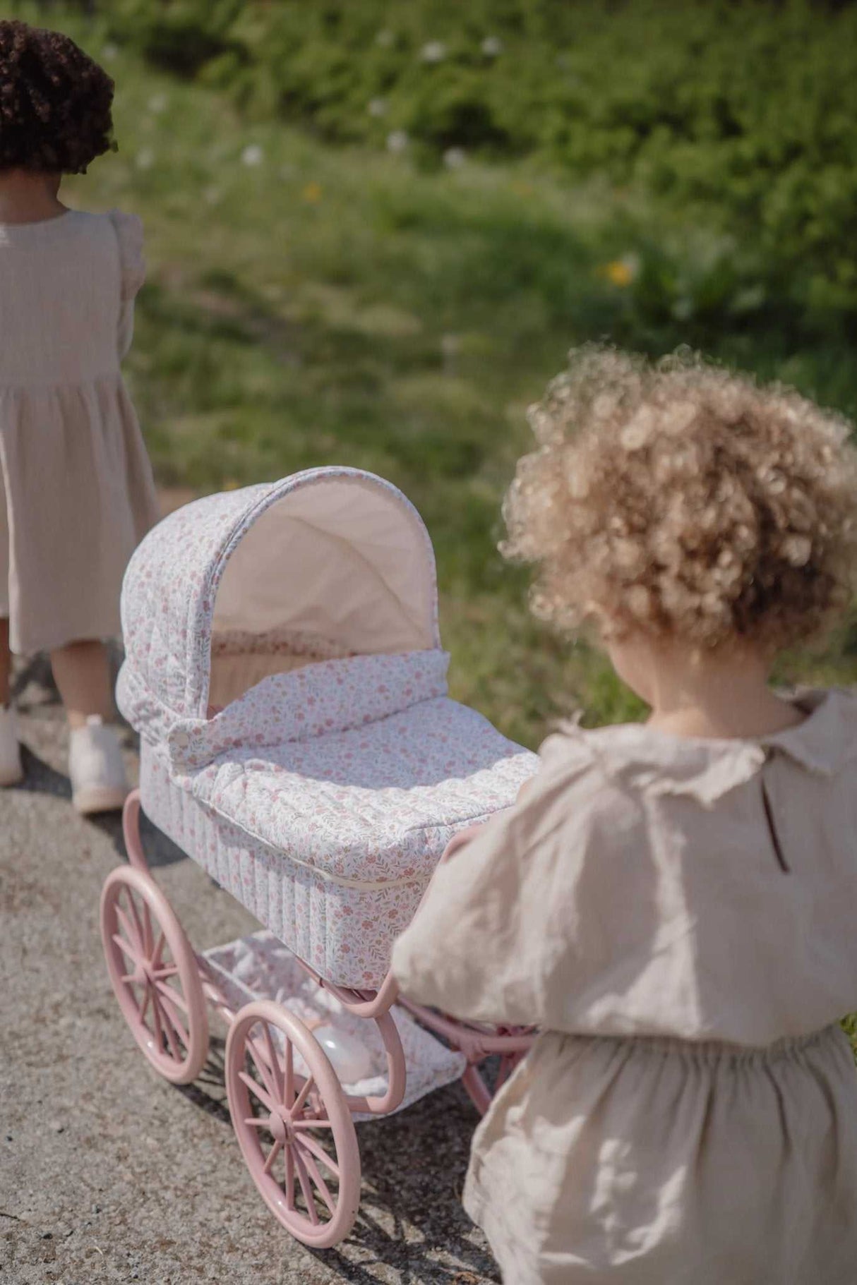 Metall Puppenwagen/ Soft Flowers