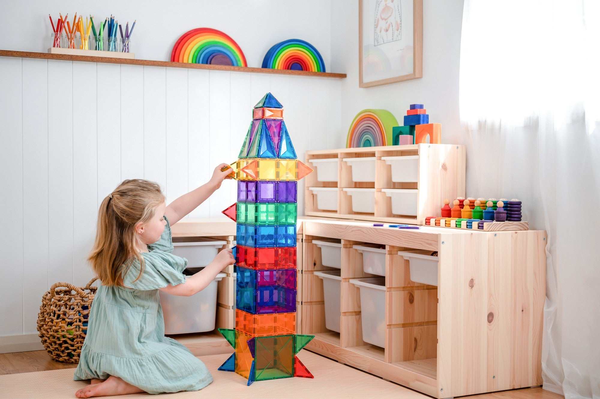 Magnetbausteine Rainbow Creative Pack - 102 Teile