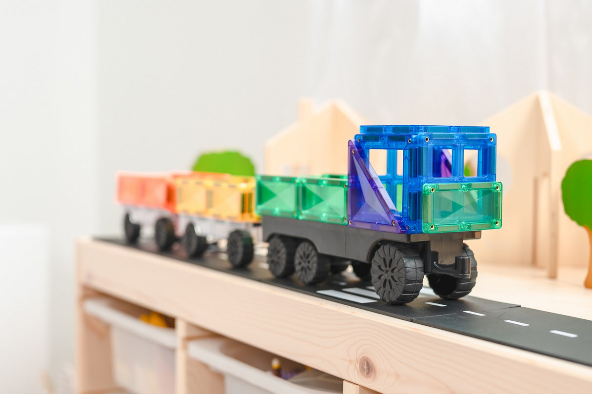 Magnet Bausteine Rainbow Transport 50 Teile - korbmayer. ganz besonders. für kinder.