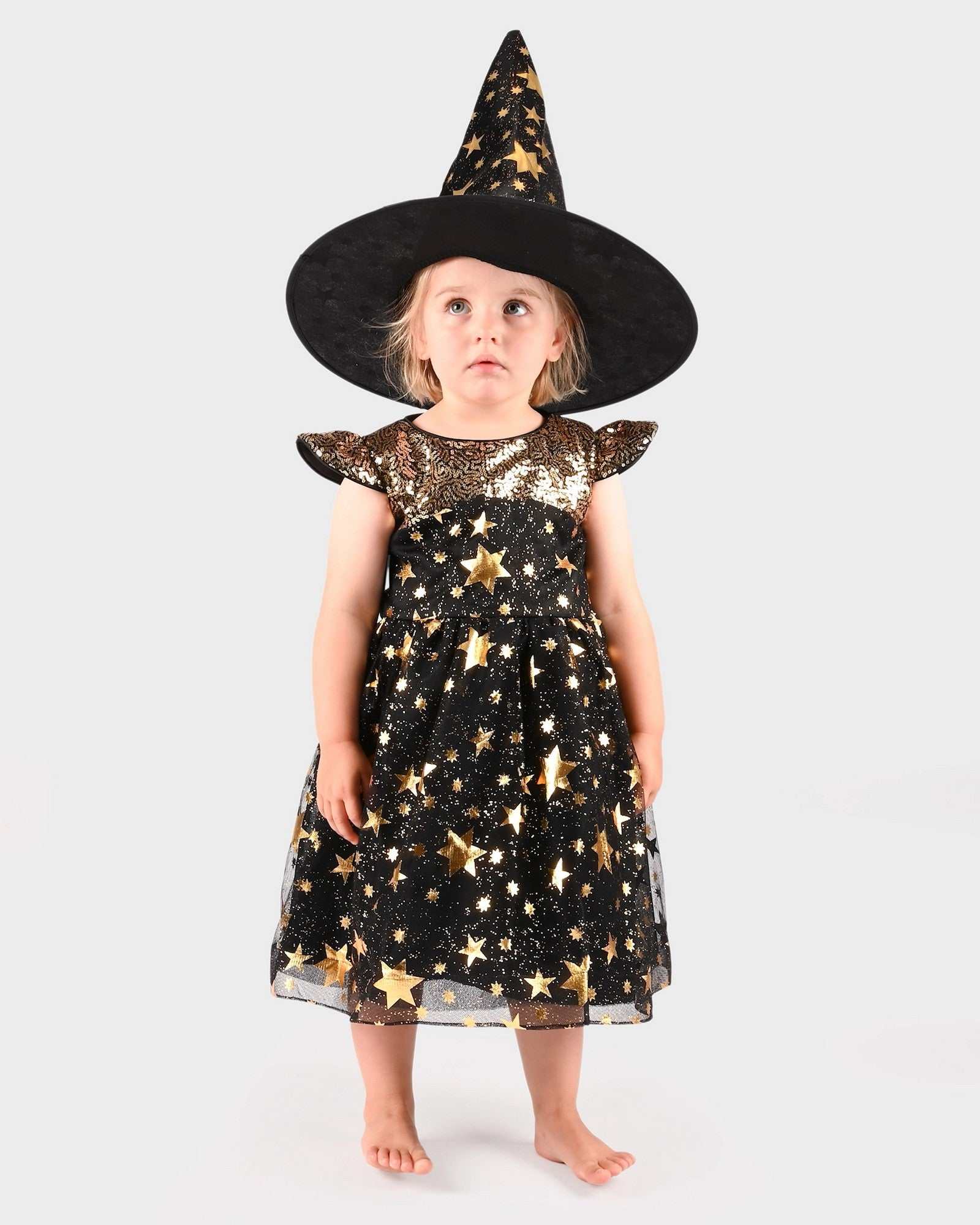 Hexenkostüm mit Hut 4-6 Jahre