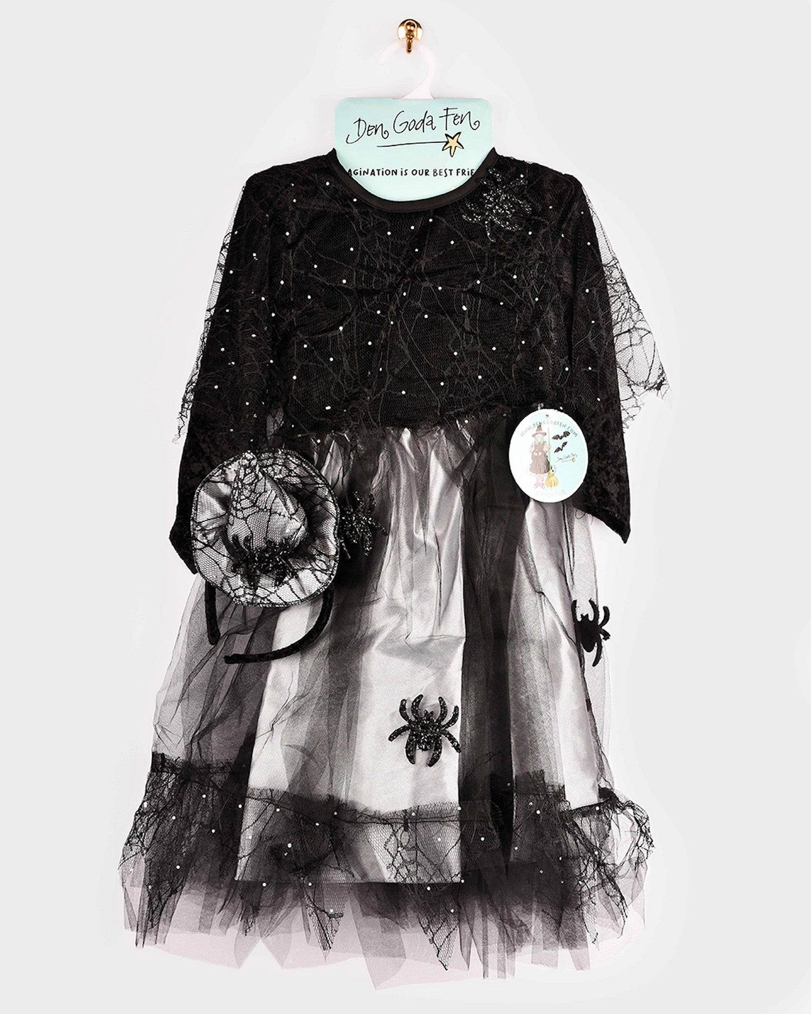 Hexenkostüm mit Zubehör 6-8 Jahre