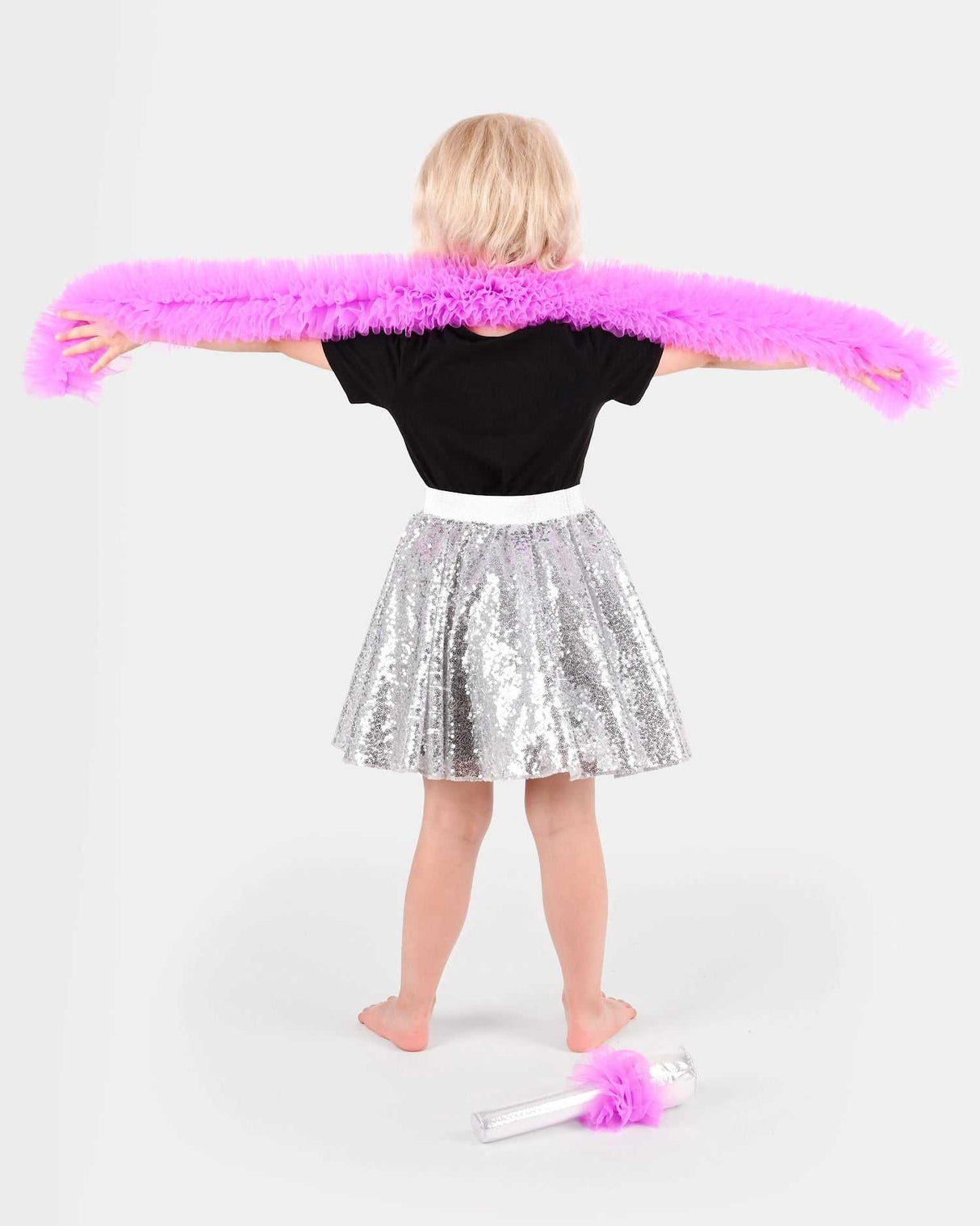 Disco Kostüm/ Silber 4-6 Jahre