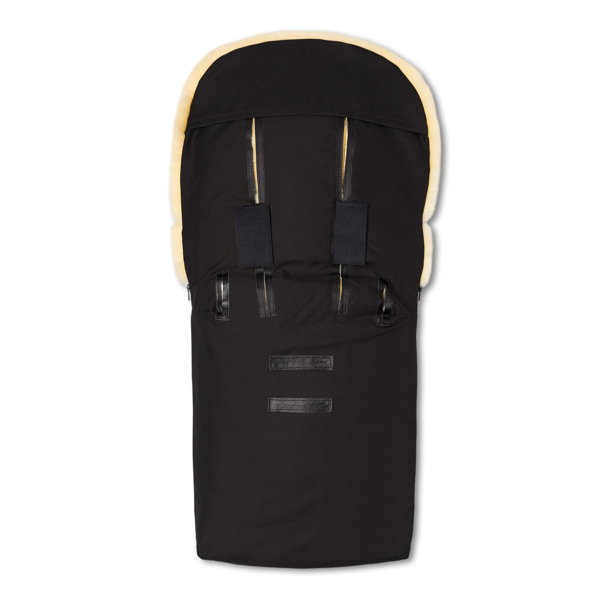 PUTZI Ganzjahres Lammfellfußsack-schwarz