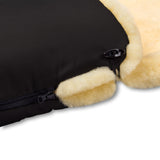 PUTZI Ganzjahres Lammfellfußsack-schwarz