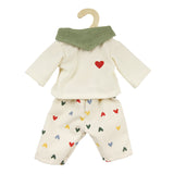 Puppen Cordhose Hertz Konfetti mit T- Shirt & Nickituch 28-35cm