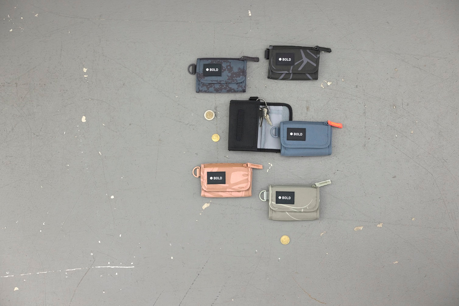 Geldbeutel - Bold Leaves Karamell