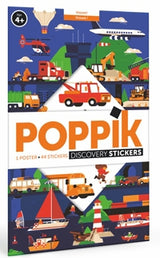 Poppik Stickerposter - Discovery (1 Poster + 44 Sticker) / Fahrzeuge (PoppikPoppik Stickerposter - Discovery (1 Poster + 44 Sticker) / Fahrzeuge (3-7korbmayer. ganz besonders. für kinder.