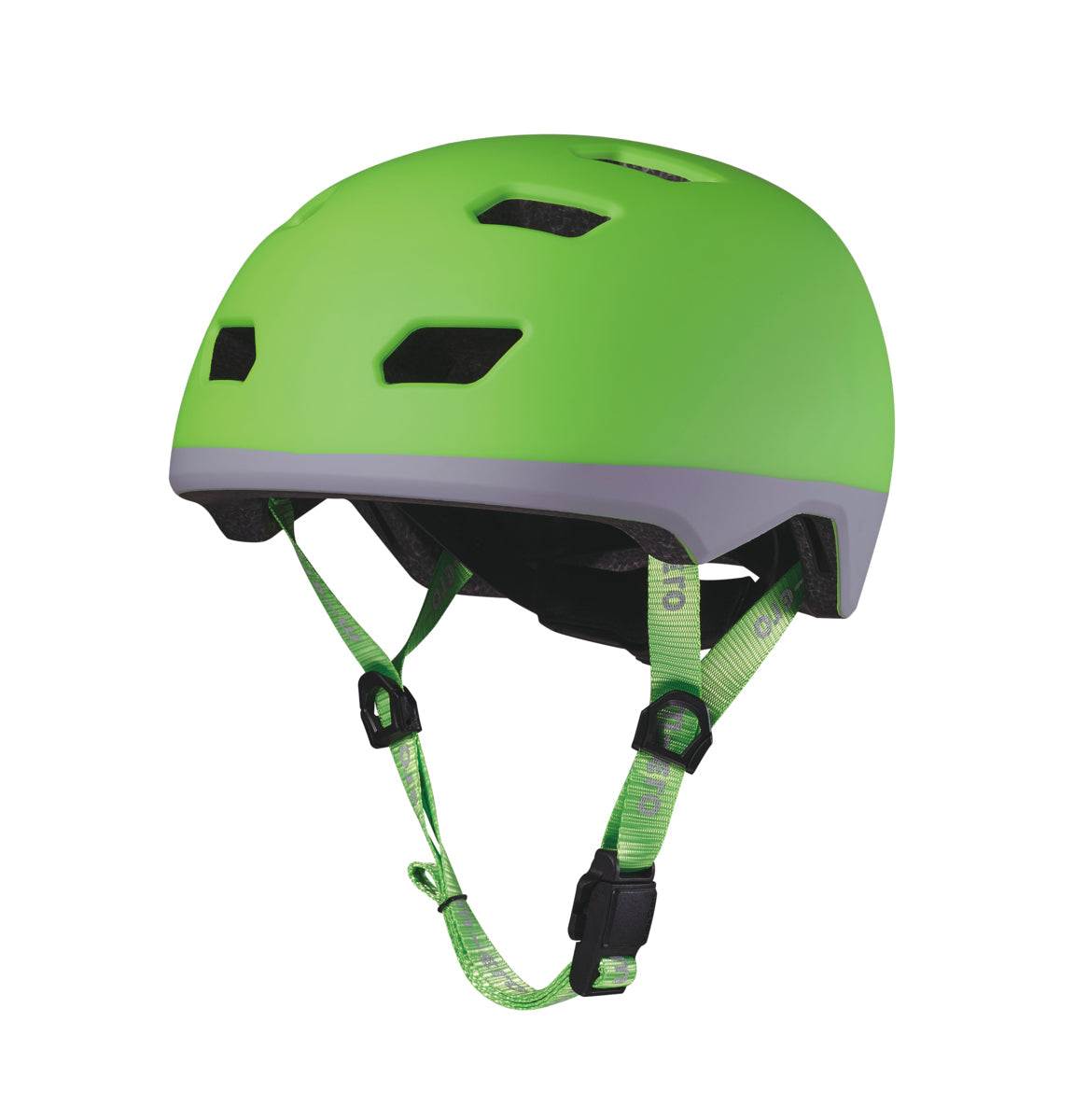 Helm Neon Grün - Sicherer Kinderhelm mit LED & Belüftung