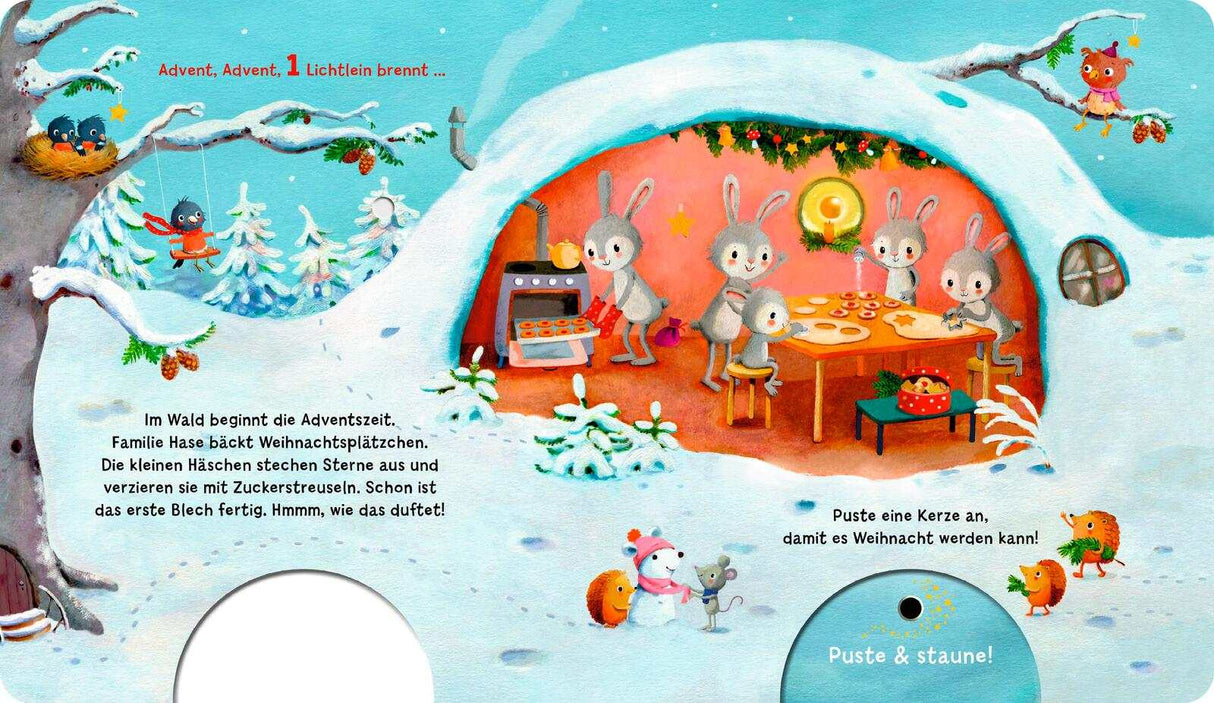 Mein Puste-Licht-Buch: Advent