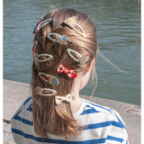 Vintage Seaside Mini Bow Clips