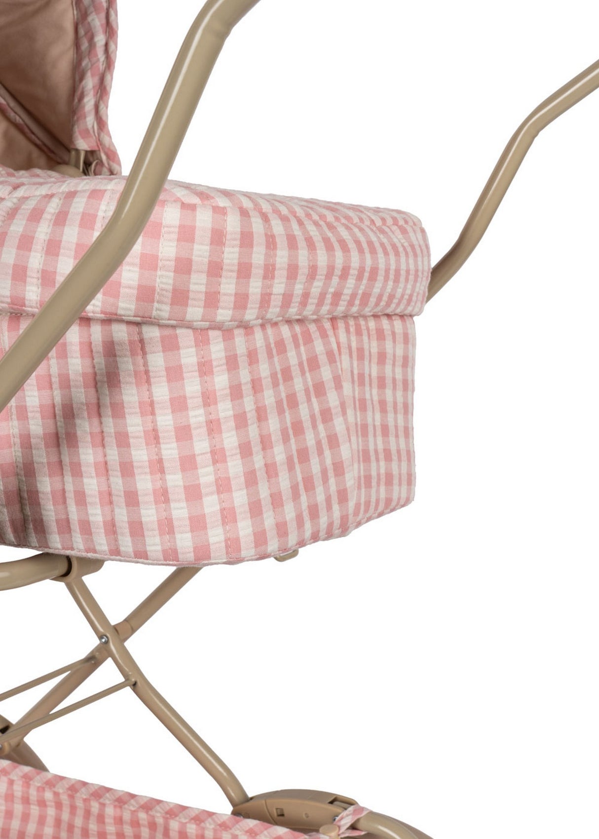 Puppenwagen/ Powder Pink Check