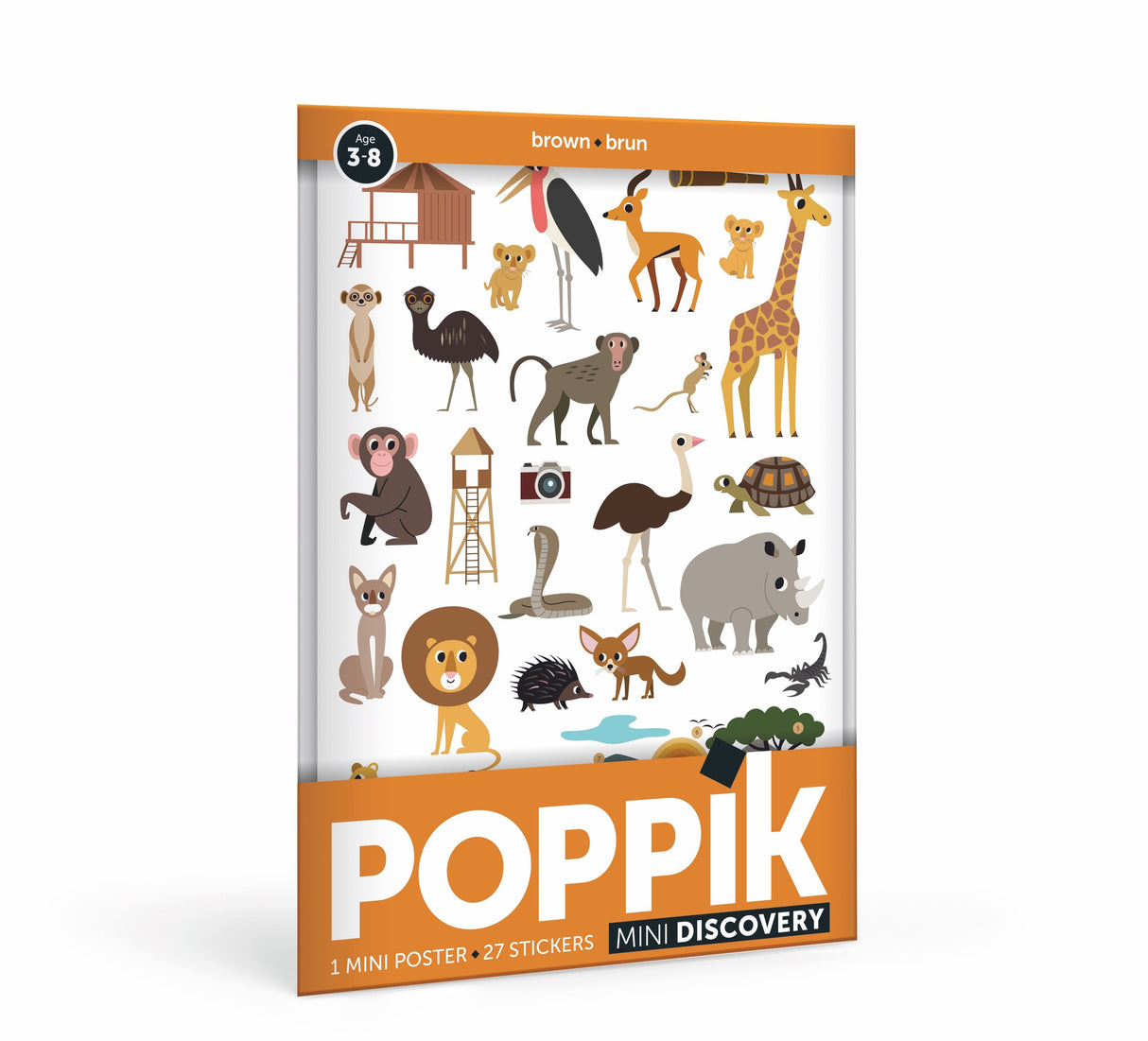 Poppik Stickerposter - Mini Discovery Savanne - korbmayer. ganz besonders. für kinder.