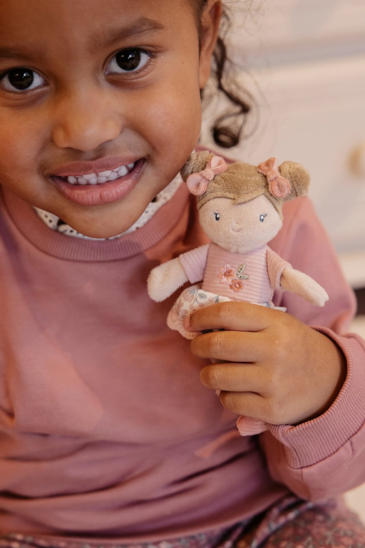 Mini Stoffpuppe Rosa - 10cm