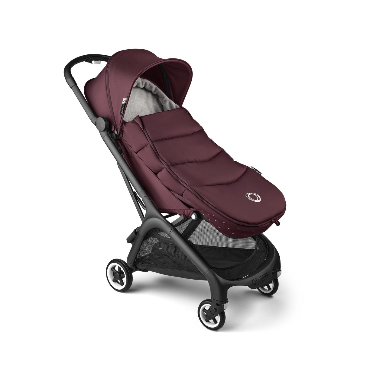 Bugaboo Butterfly City-Kinderwagen komplett schwarz/dark cherry