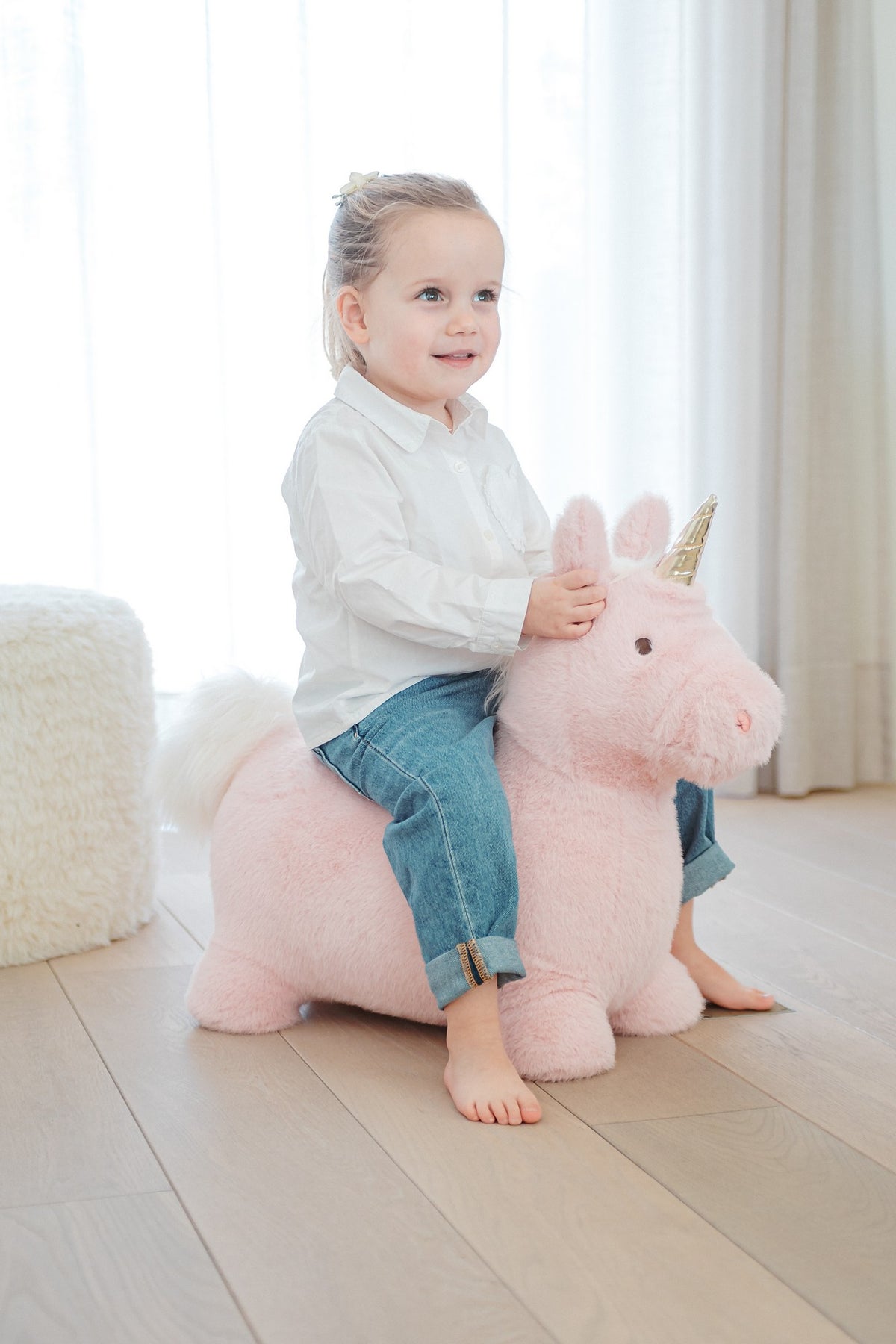 Hüpf-Tier Einhorn pink