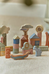 Holzbausteine - Safari Friends