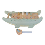 Holz-Hammerbank Krokodil