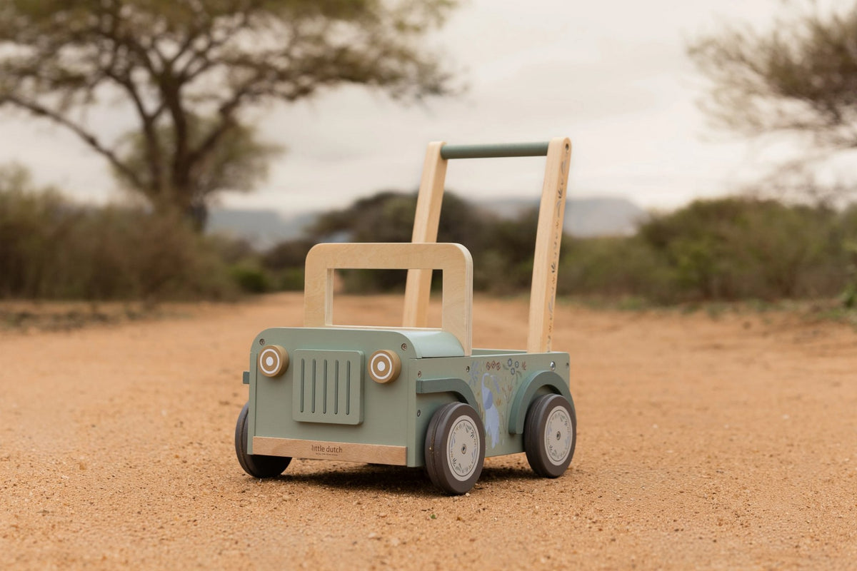 Holz-Schubkarre Safari/ Grün