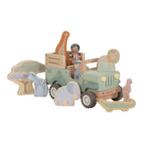 Holz-Safariauto mit Tieren