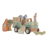 Holz-Safariauto mit Tieren